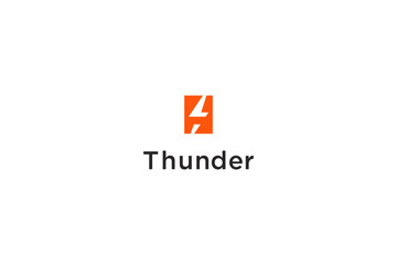 Obraz premium Letter H lightning thunder bolt logo mark
