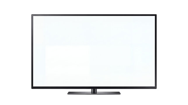 Blank Widescreen Television Isolated on Transparent Background