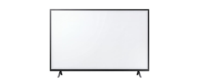 Blank Widescreen Television Isolated on Transparent Background