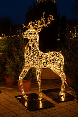 christmas reindeer lights outdoor decoration close-up © Sarolta Nagy