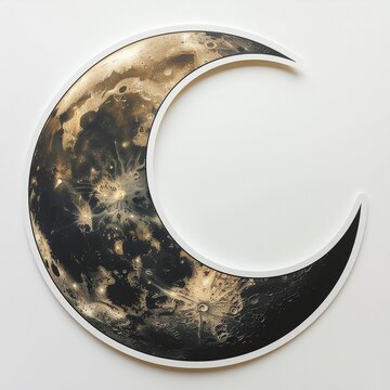 Celestial moon phase illustration