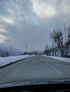 Snow Covered Kashmir in Winter, White Paradise in Kupwara, Jammu and Kashmir, India