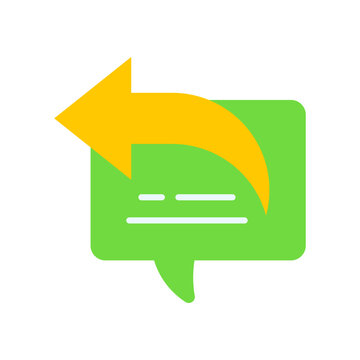 Response Icon Flat Color Style