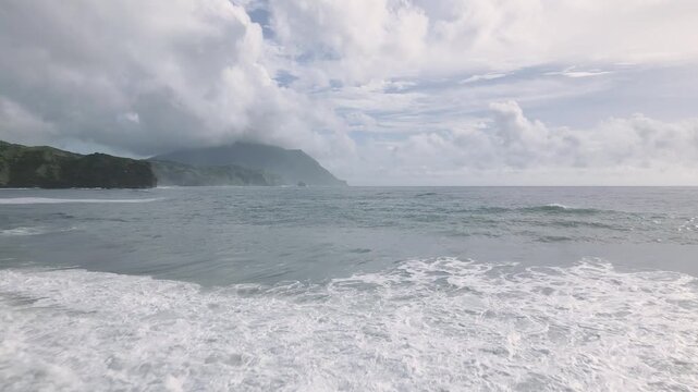 Aerial View Of Beautiful Rugged Coastline Of Batanes Islands