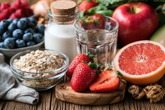 Healthy eating, hydration, fitness and an active lifestyle.