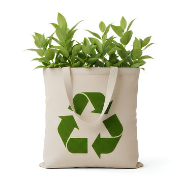 Plant in recycling symbol planter box