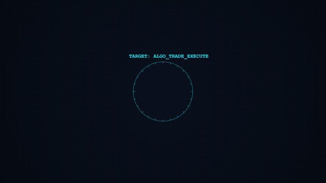 Cyber Sci-Fi HUD Financial Algorithmic Trading Screen Display