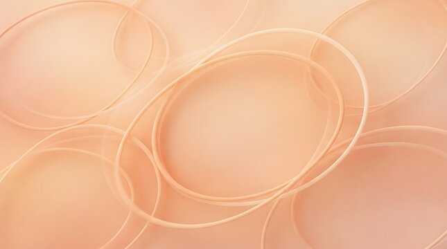 Soft peach and orange abstract background with translucent overlapping oval shapes creating a gentle, modern design.