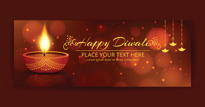 Diwali festival hindu traditional dipavali celebrate banner