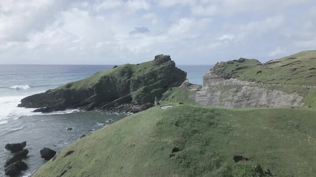 Beautiful Aerial View Of Rugged Batanes Islands