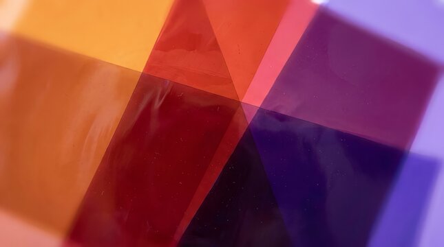 Colorful translucent overlapping planes creating gradient composition