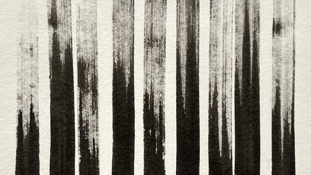 Japanese paper texture background material, dot line pattern drawn with sumi ink, minimalist vertical brush strokes with faded texture