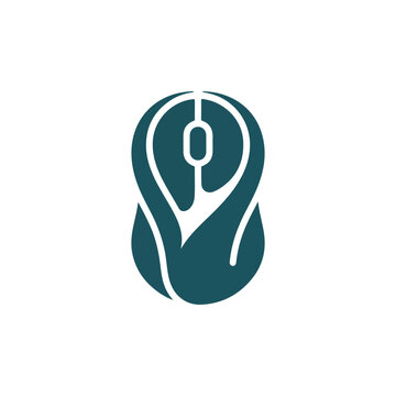 Computer mouse icon silhouette symbolizing technology hardware device accessory and digital tool