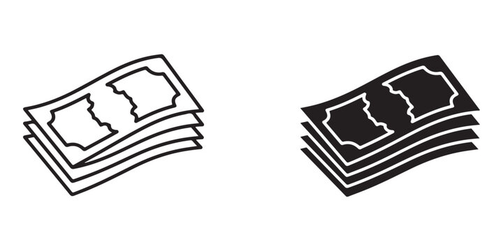 stack of money bills showing increase from light to dark contrast for financial growth concept
