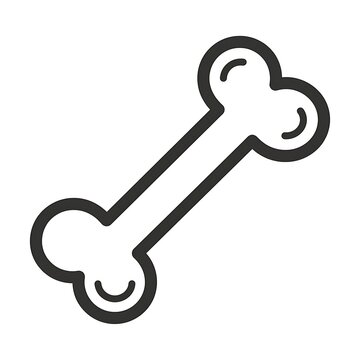 Simple dog bone icon vector illustration on white background