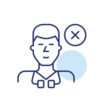 Doctor appointment cancellation. Pixel perfect, editable stroke vector icon