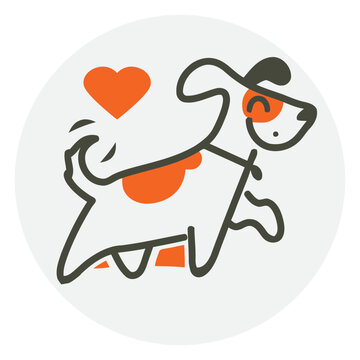 Modern Dog Logo Design Template for Pet 
