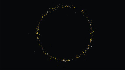Golden shimmering dust ring with sparkling particles and luxury glitter effects in a modern digital vector style for premium award ceremony backgrounds © nGemPros