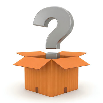 Large question mark icon emerging from open box