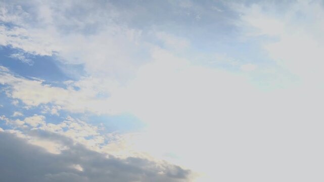 Time lapse of dramatic clouds moving across the sky at sunset