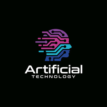 This logo features an abstract representation of a human head integrated with circuit patterns, symbolizing the synergy between artificial intelligence and technology innovation.