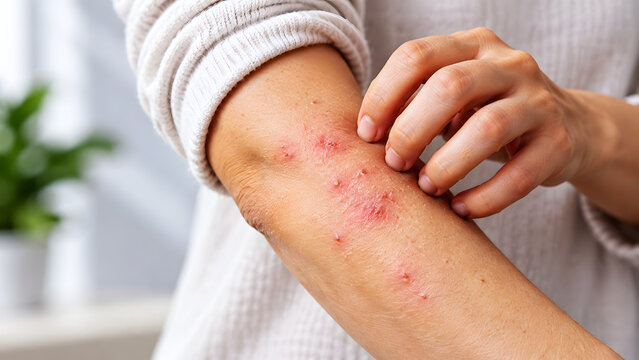 Child with scraped knee holding leg in pain closeup view