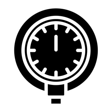 Pressure Gauge Vector Glyph Icon Design