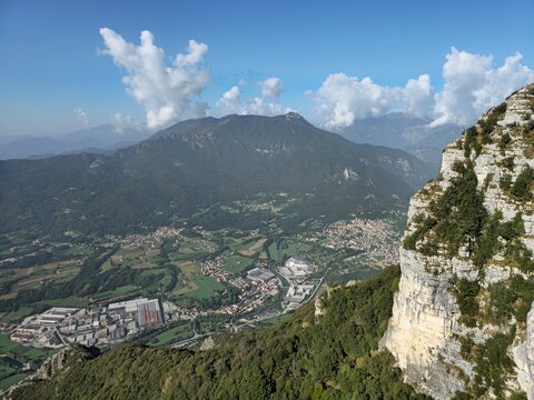 Cogollo del Cengio and Val d Astico Below Limestone Cliffs