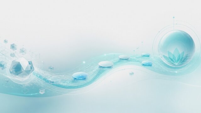 Abstract care continuum with clean copy space