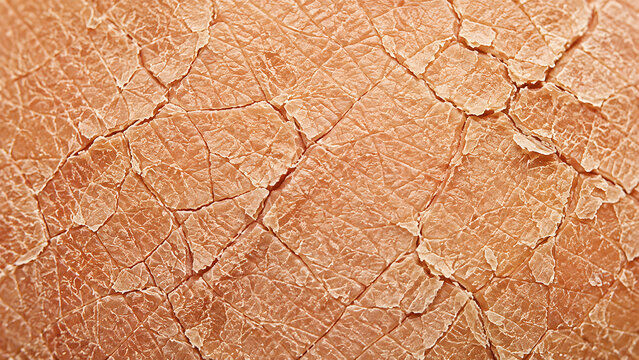 Close up of weathered reddish brown cork texture background pattern