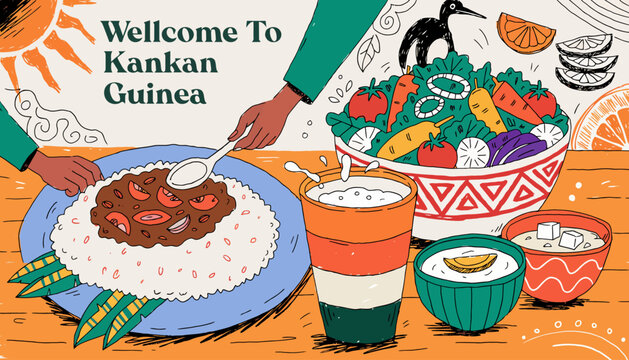 Traditional african food, welcome to guinea