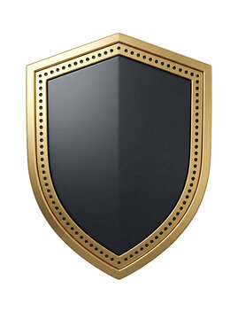 shield with golden ribbon