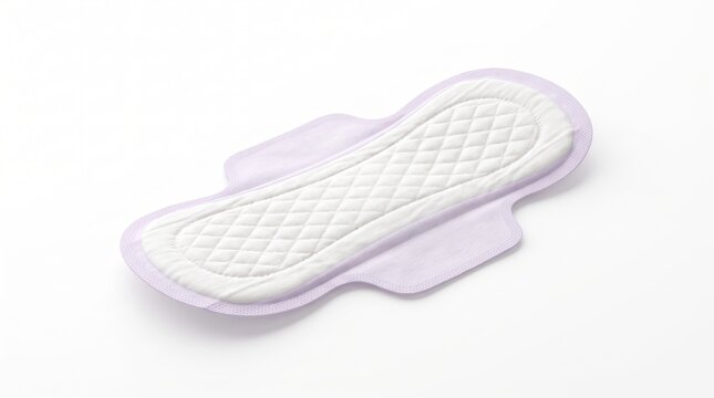Clean white feminine sanitary napkin pad for women hygiene