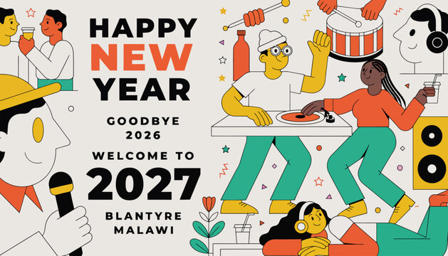 Happy New Year celebration in Blantyre, Malawi