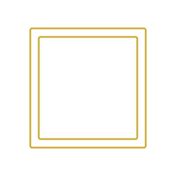 Minimal Elegant Double Gold Square Frame 