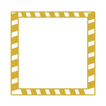 Elegant Gold Striped Decorative Square Frame