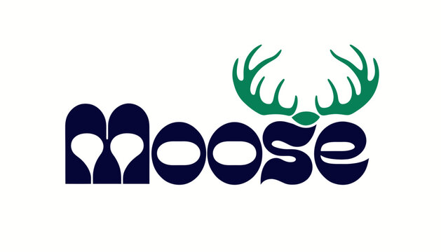 moose logo with antlers