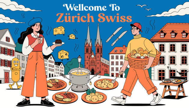 Welcome to Zurich Swiss, traditional food and people