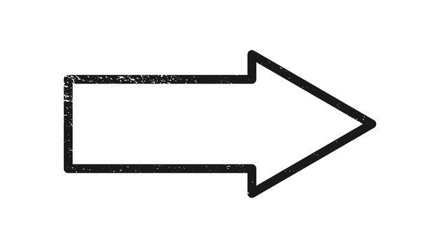 Grunge border in arrow form