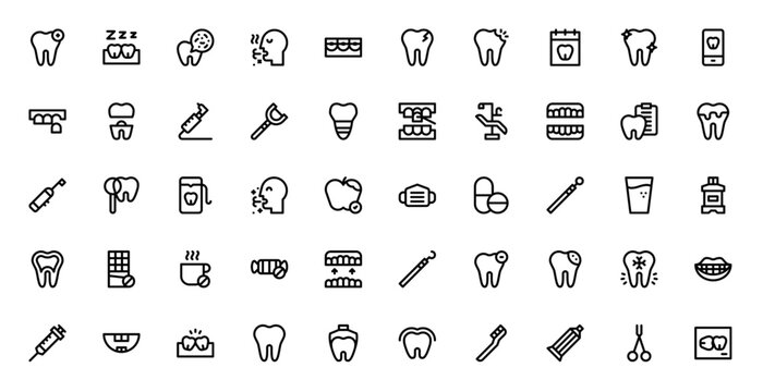 Dental Care Icon Bundle for Brand and Product Design