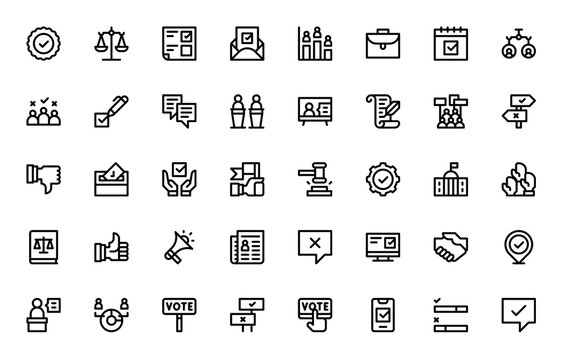 Democracy Vector Icons for Websites Apps and Publications