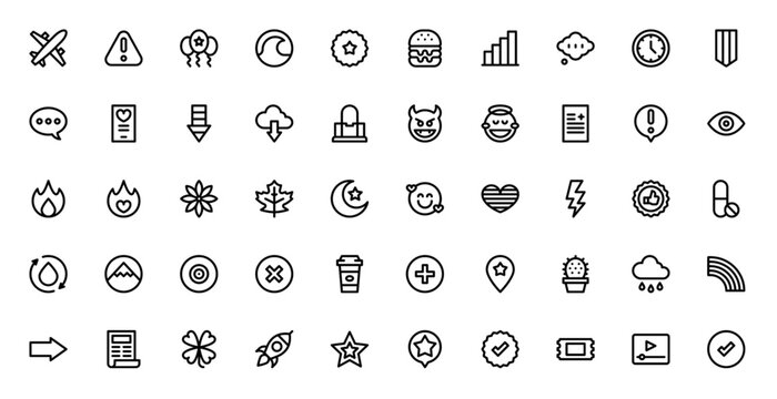 Daily Planner Flat Icon Collection for Web and Print