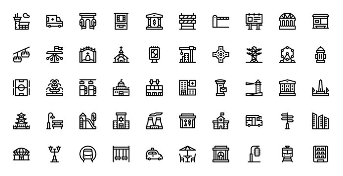City Elements Graphic Icon Pack for Creative Media