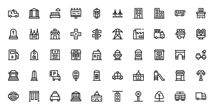 City Icon Kit for Marketing and UI Projects