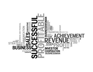 Fototapeta premium Abstract business concept background with success and profit keywords