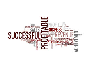Fototapeta premium Abstract business concept background with success and profit keywords