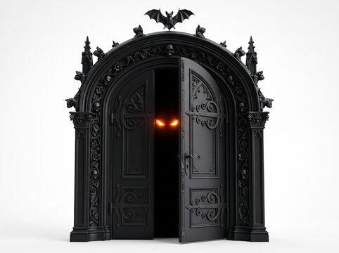Haunted black gothic gate