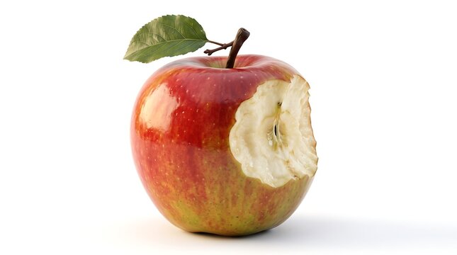 Red Apple with a Bite Taken Out