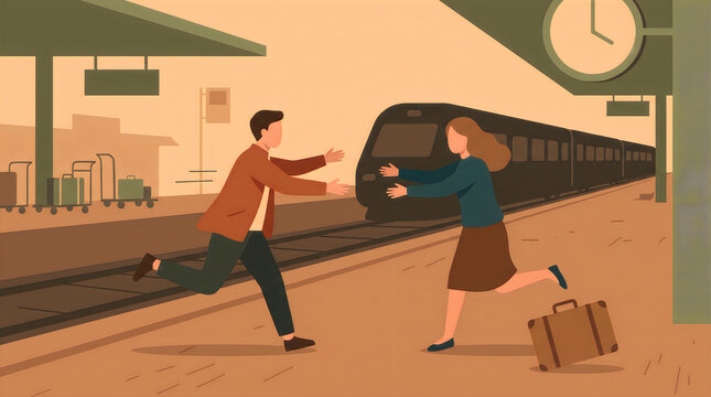 Boy throwing frisbee to girl near airport terminal