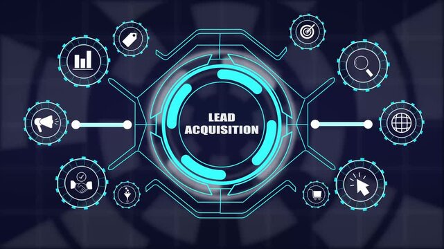 Corporate lead acquisition network illustrating targeted lead capture, applicant conversion and market expansion